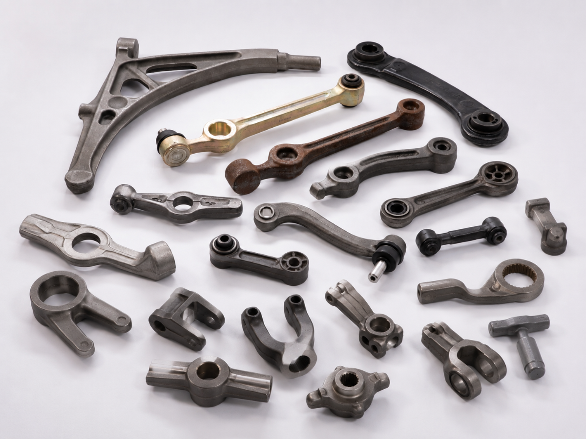 Hot-forged knuckles, arms and structural automotive components