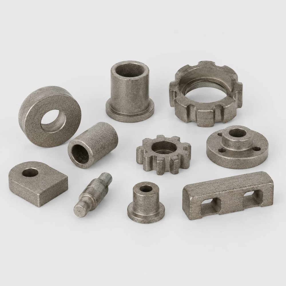 Sintered gears, clutch hubs and bearing components